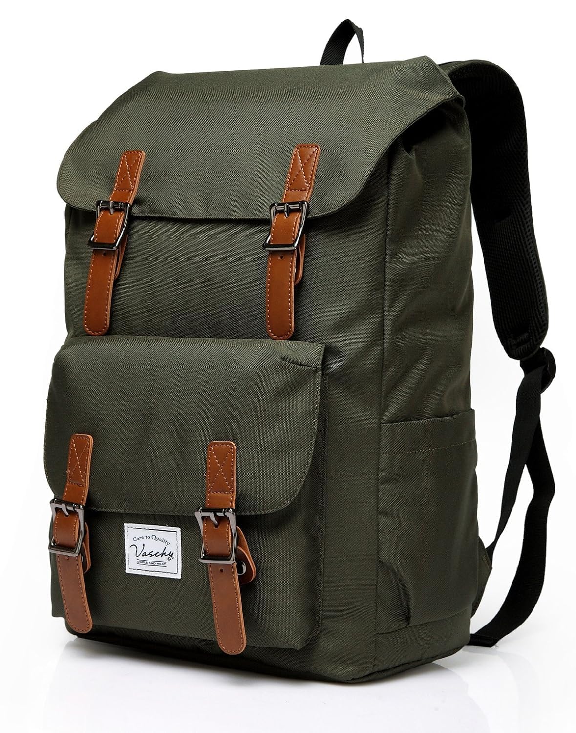 VASCHYBackpack for Men, 26.L Large Capacity School Backpack for Women, Unisex, Vintage Laptop Backpack, 15.6 Inch Laptop Backpack, Water Resistant Backpack, Casual School Bag