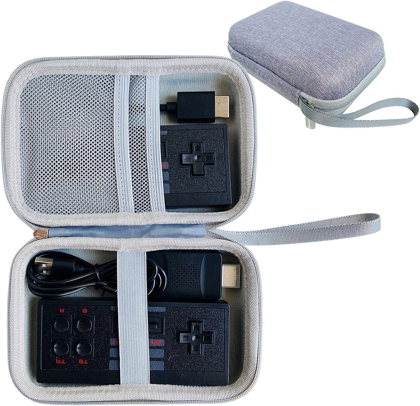 Hard Carrying Case for Retro Game Console, Travel Storage Box for 1500+ Classic Video Games Stick (Case Only)