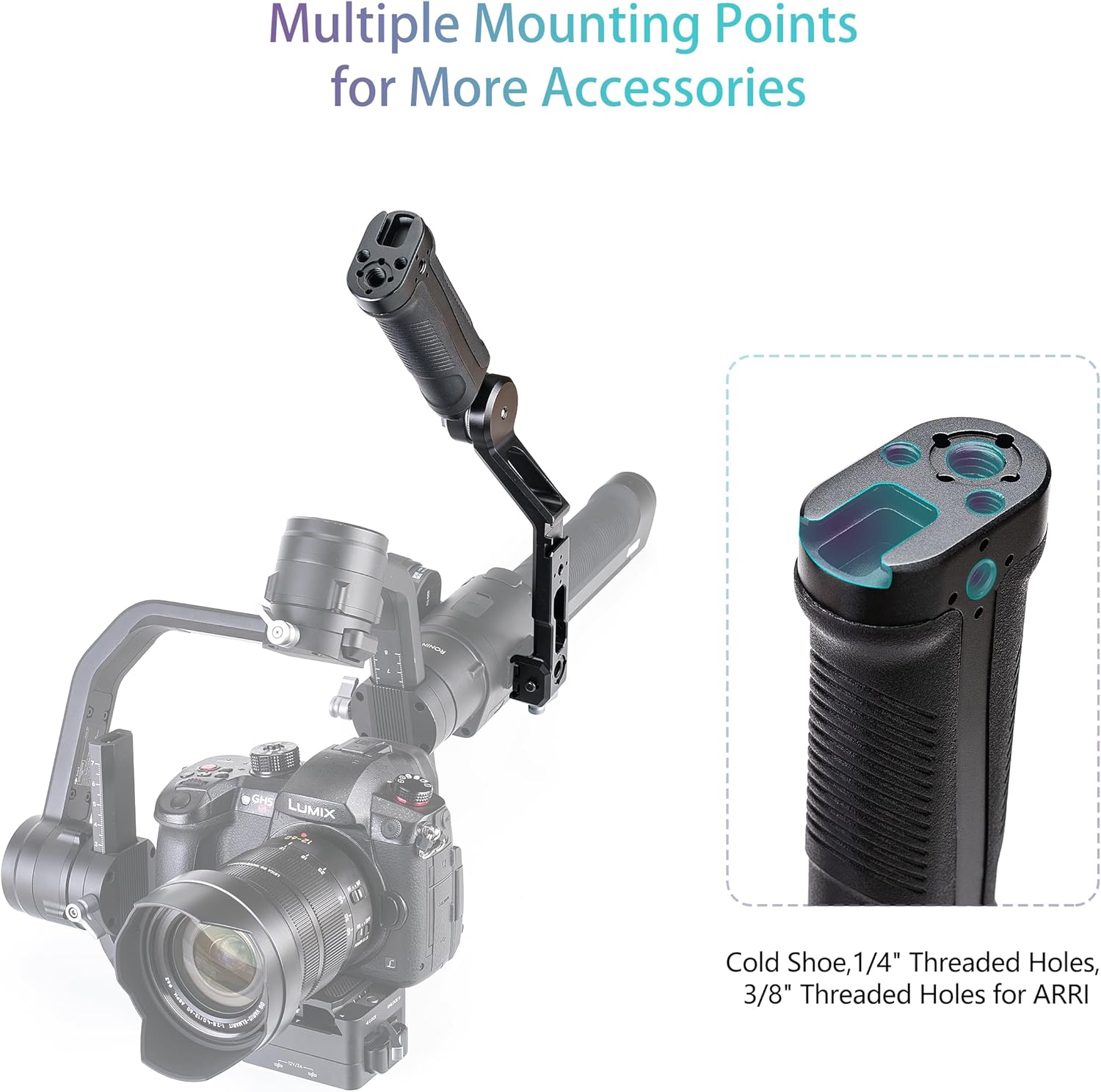 Zeadio Gimbal Sling Handgrip Handle with multiple mounting points for accessories