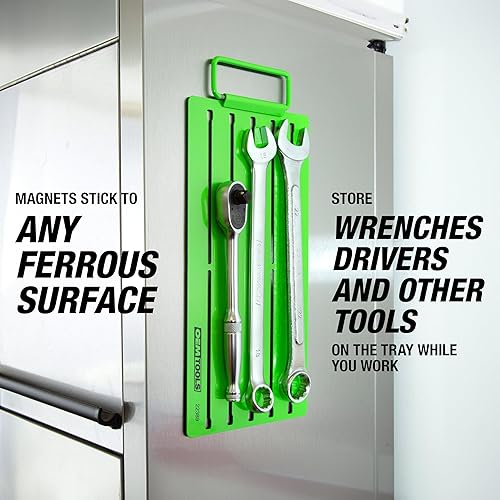 Miniatura 9 de OEMTOOLS 22389 Pro Bandeja magnética para dados, organizador de trinquete personalizable, pernos de accionamiento ajustables, organizador de juego