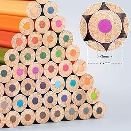 FanVean Colored Pencils Set 50 count Color Pencil for adult Coloring School Supplies Gifts for kids & Adults