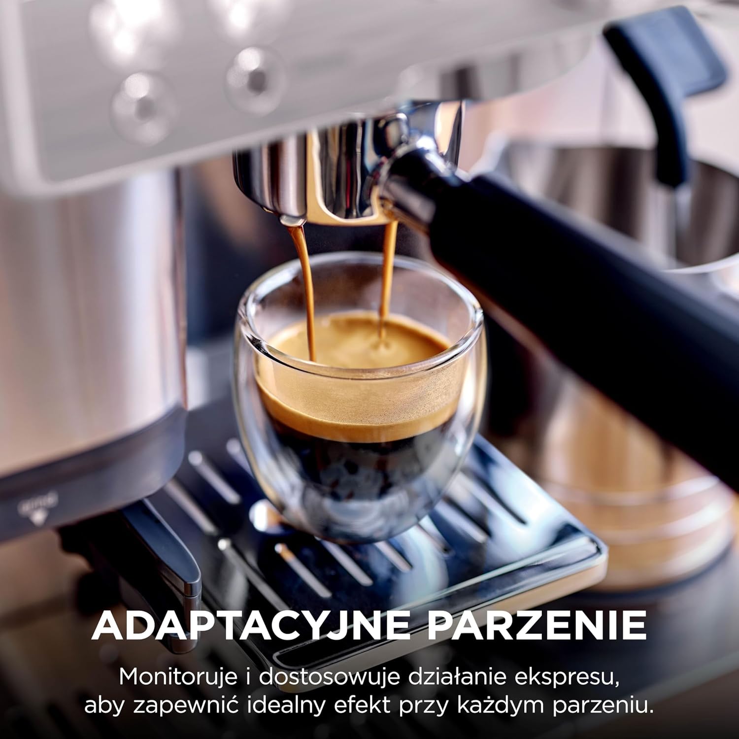 Ninja Luxe Premier Ekspres do kawy 3 w 1 latte cappuccino cold brew espresso wbudowany młynek i spieniacz do mleka łatwy w obsłudze 4 automatyczne ustawienia spieniania srebrny ES601EU
