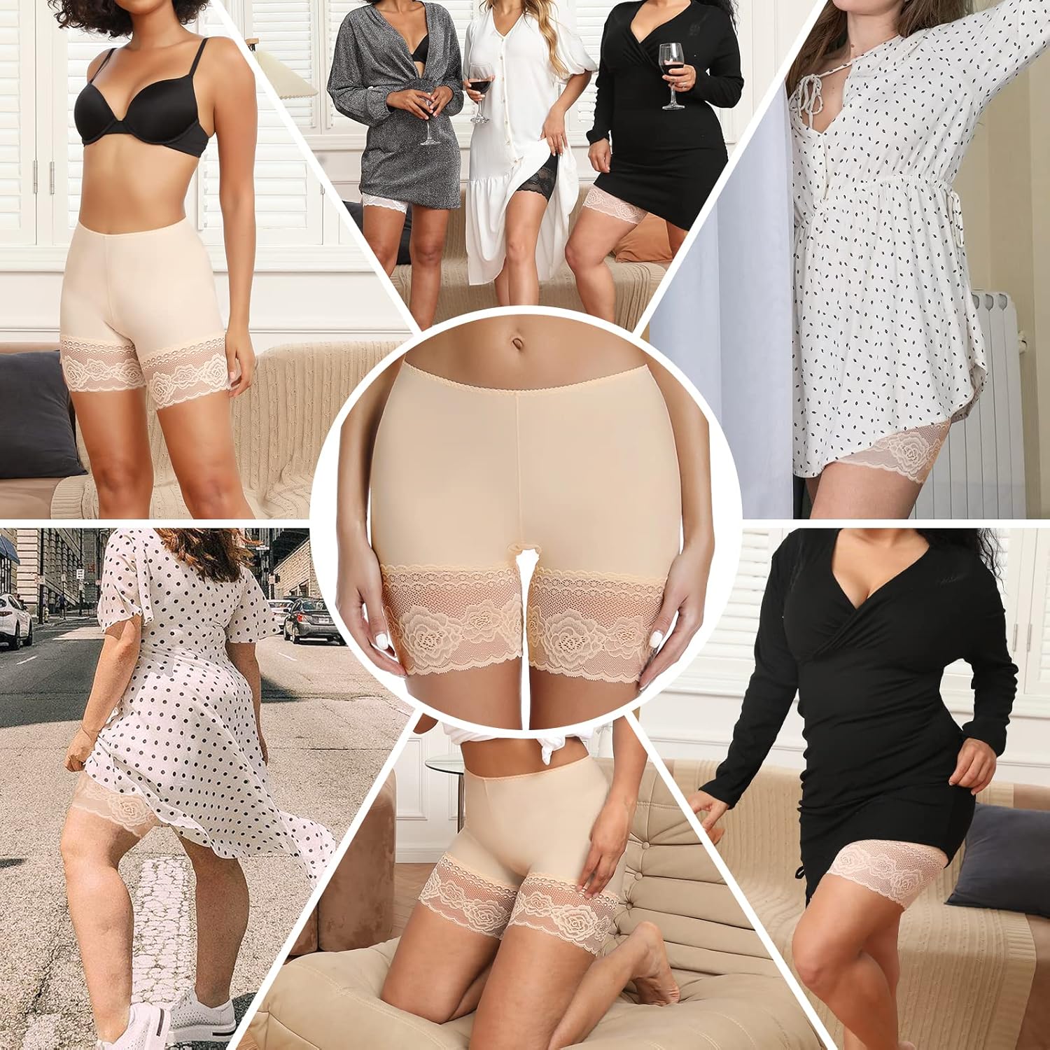 JOYSHAPER Slip Shorts for Under Dresses Anti Chafing Boyshort Underwear Shapewear Shorts for Women - Image 5