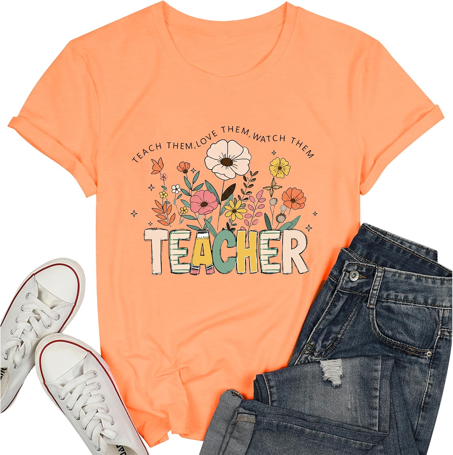 Eatbook Teacher Shirts for Women Happy Back to School Teach Shirt Gifts