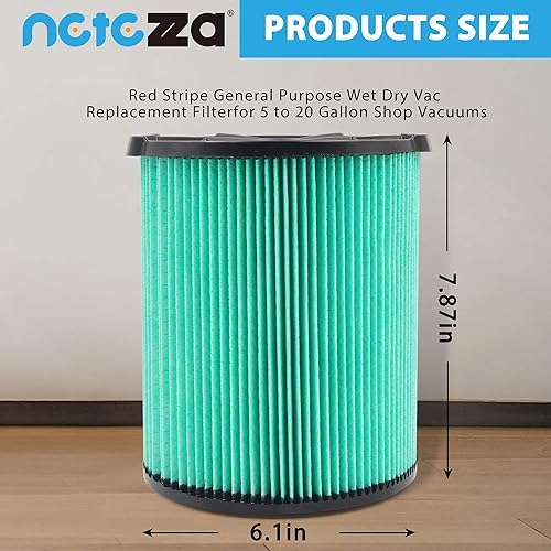 Miniatura 8 de Filtro de repuesto para Craftsman - 009-38754 CRAFTSMAN CMXZVBE38754 Red Stripe - Filtro de repuesto para aspiradora de 5 a 20 galones