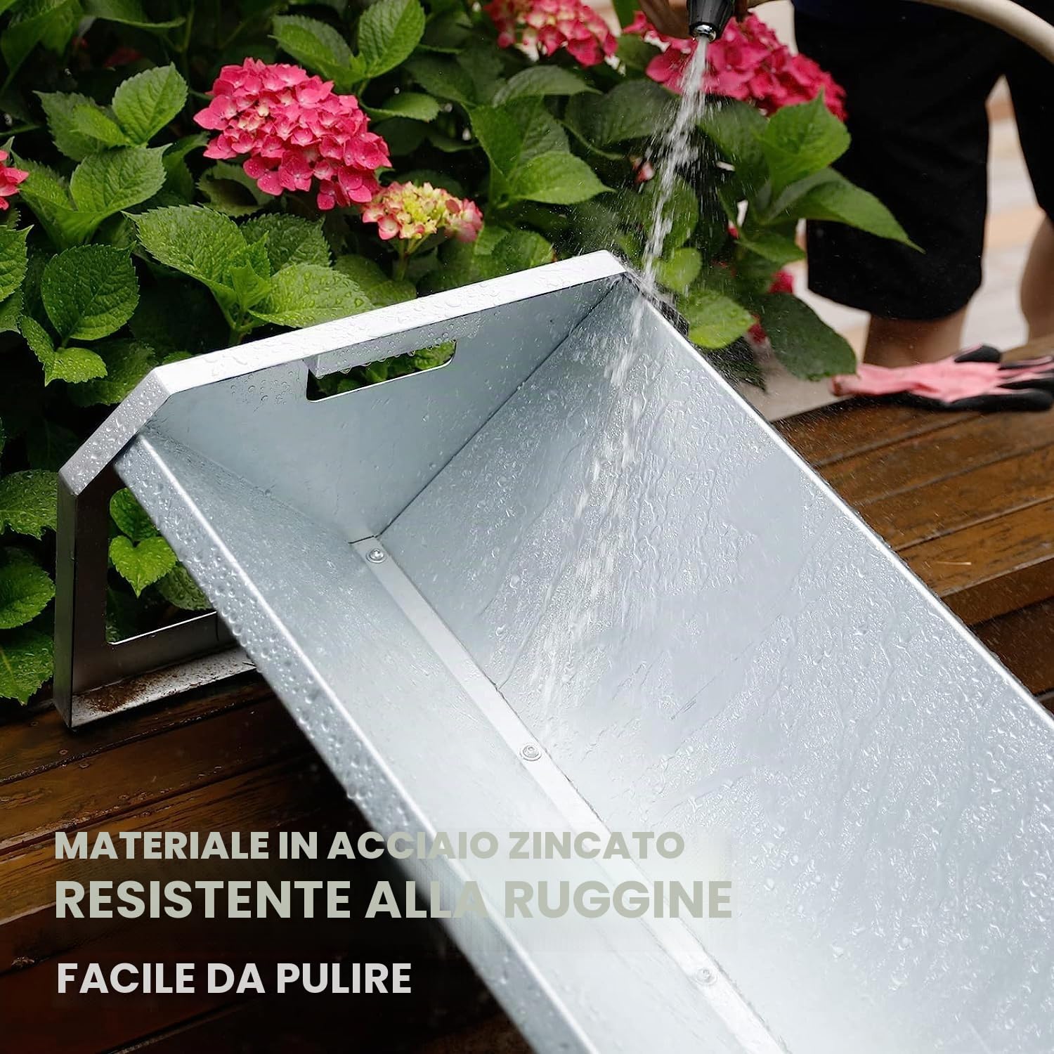 Mangiatoia portatile per bestiame, in acciaio zincato, lunga 114,3 cm, resistente, di grande capacità, facile da pulire, per vitelli, pecore, cavalli, alpaca e capre B807A02