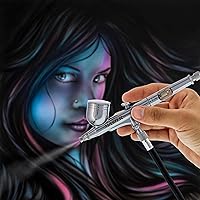 Vista 7 de Set profesional Master Airbrush G233, set de aerógrafo de precision multiuso, de acción dual, impulsado por gravedad.