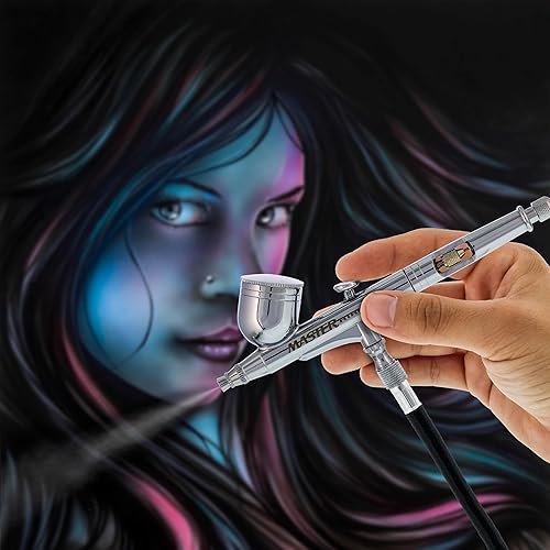 Miniatura 7 de Set profesional Master Airbrush G233, set de aerógrafo de precision multiuso, de acción dual, impulsado por gravedad.