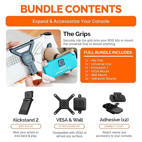 Miniatura 5 de Mechanism Allymate 7-in-1 Bundle ROG Ally Kickstand, Battery, SSD, USB-C Hub, VESA & Wall Mounting Kit Mount Anything to Your ROG Ally & It to