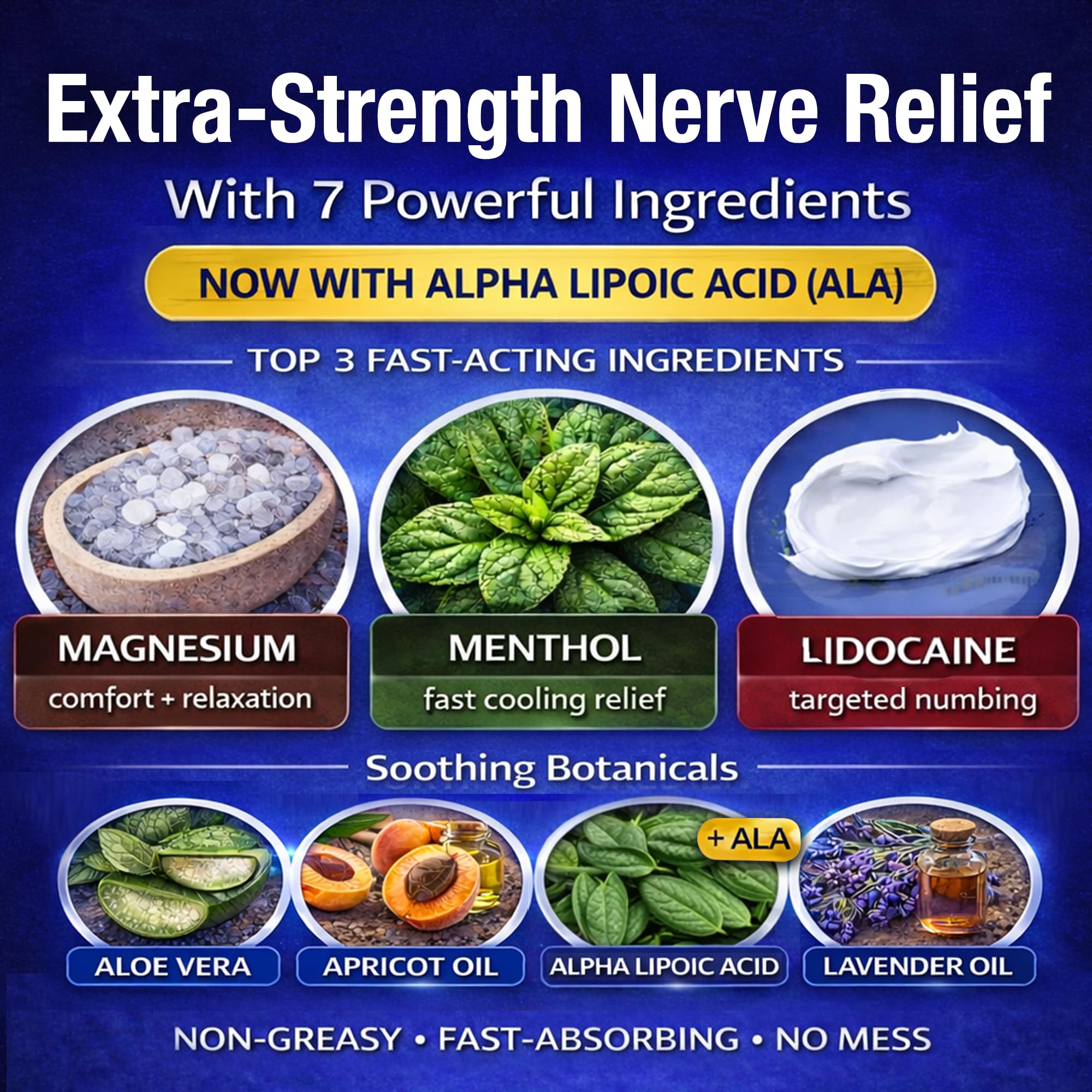 Neuropathy Nerve Relief Cream – Extra Large 8 oz – Maximum Strength for Feet Hands Legs Toes Back – Natural Ingredients Arnica Aloe Vera MSM Vitamins – Fast-Acting Soothing Relief – Super Value 8 oz — view 5