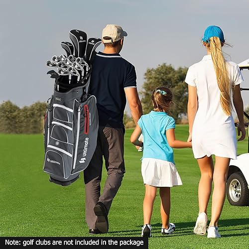 Miniatura 9 de Bolsa de carrito de golf Tangkula con divisores superiores de 15 vías, bolsa ligera para palos de golf con hueco individual para putter y 7