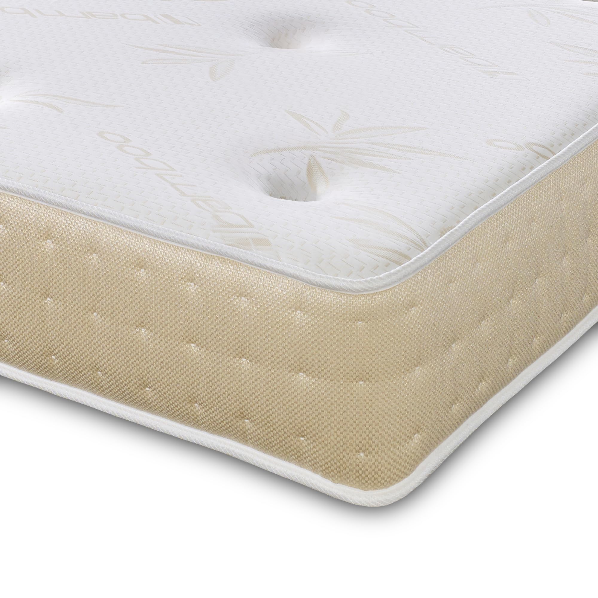 eXtreme comfort ltd The Nazare Superior Hybrid 4ft6 Double Mattress With 2" Memory Foam Layer Hand Tufted Sprung Double Memory Foam Mattress (4ft6 x 6ft3, 135cm x 190cm)