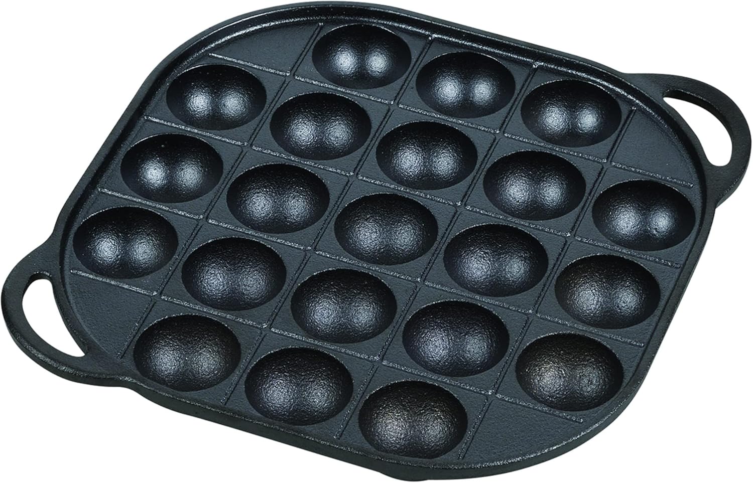 Pearl Metal HB-6218 Takoyaki Plate, 21 Holes, Iron Casting, For Gas Stoves, Sprout