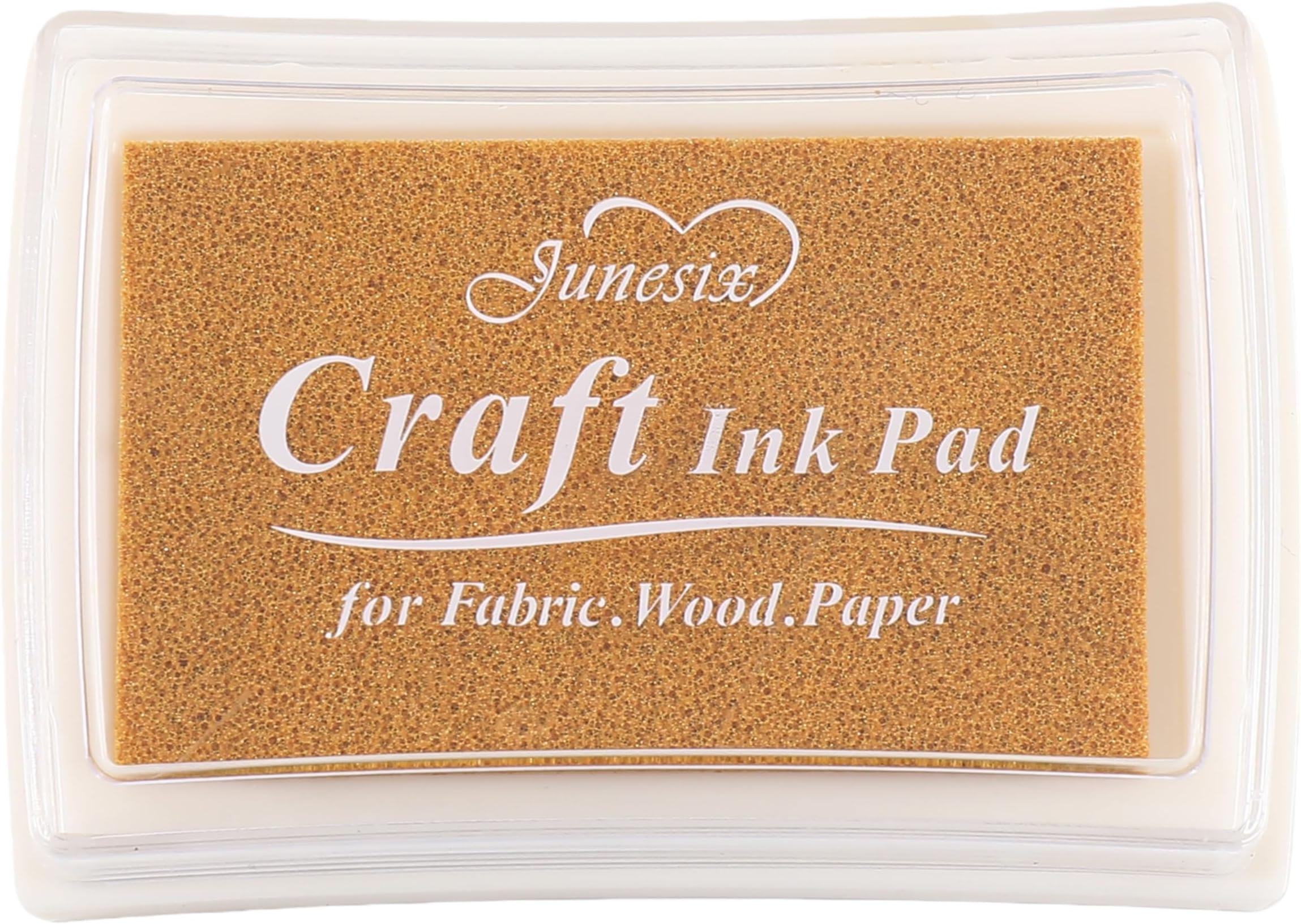 YPSelected Craft Stamp Ink Pad for Paper Wood Fabric 15 Colors Available for Rubber Stamps (Gold)