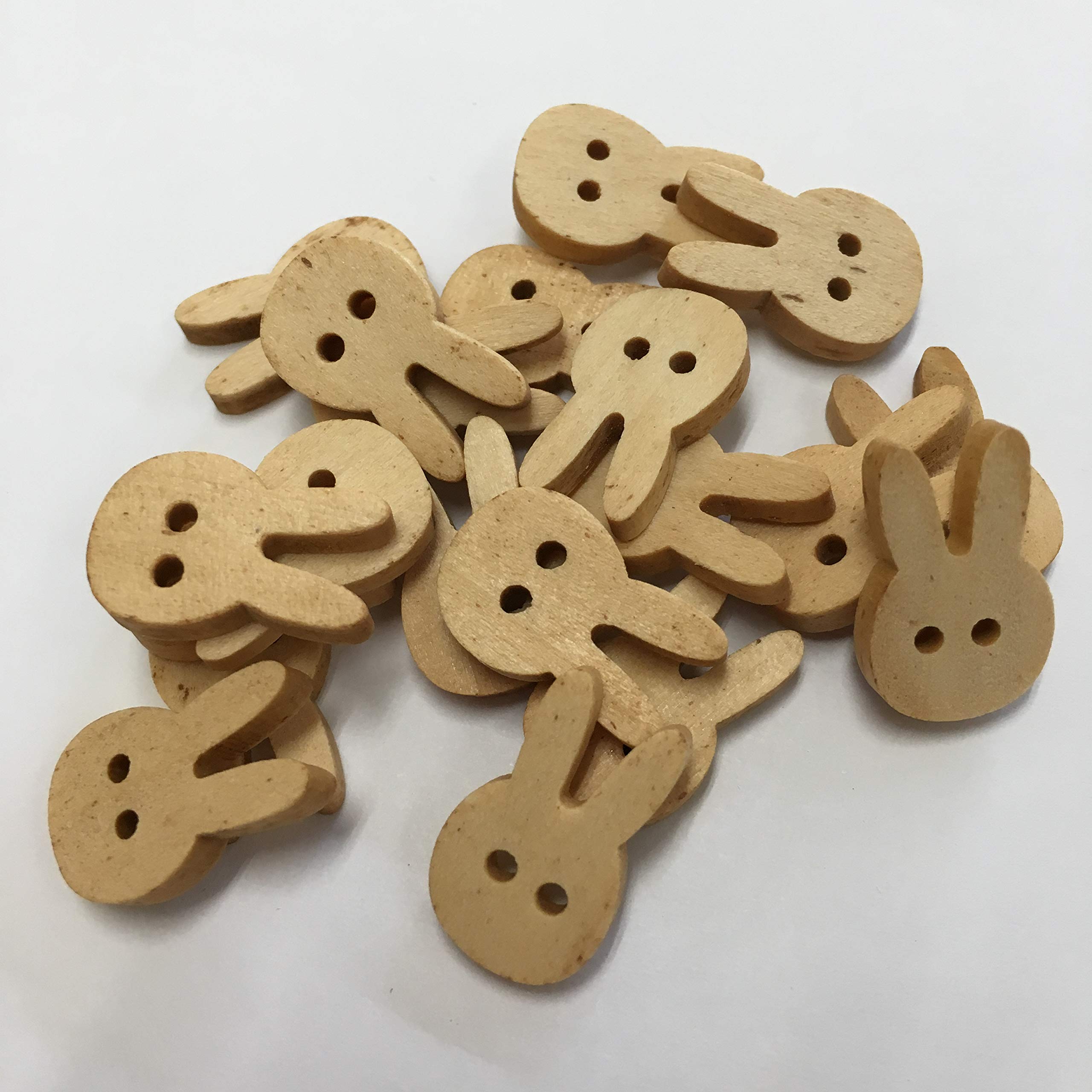うさぎのボタン2個 g-22 a うさぎ/ボタン/カボション｜手芸素材・材料