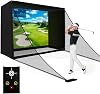 10x8ft Golf Practice Net with Target Impact Screen for Golf Simulator, Backyard Indoor Outdoor Use, For Swing & Chipping Training