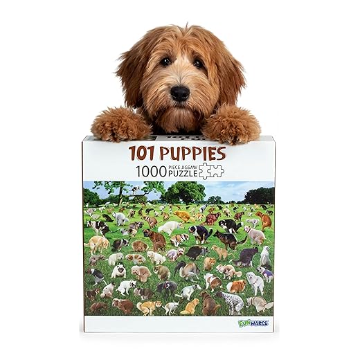 The Original 1000 Piece Puzzle, 101 Pooping Puppies, Dogs Pooping Puzzle, Perfect White Elephant Gag Gift, Funny Puzzle for Adults