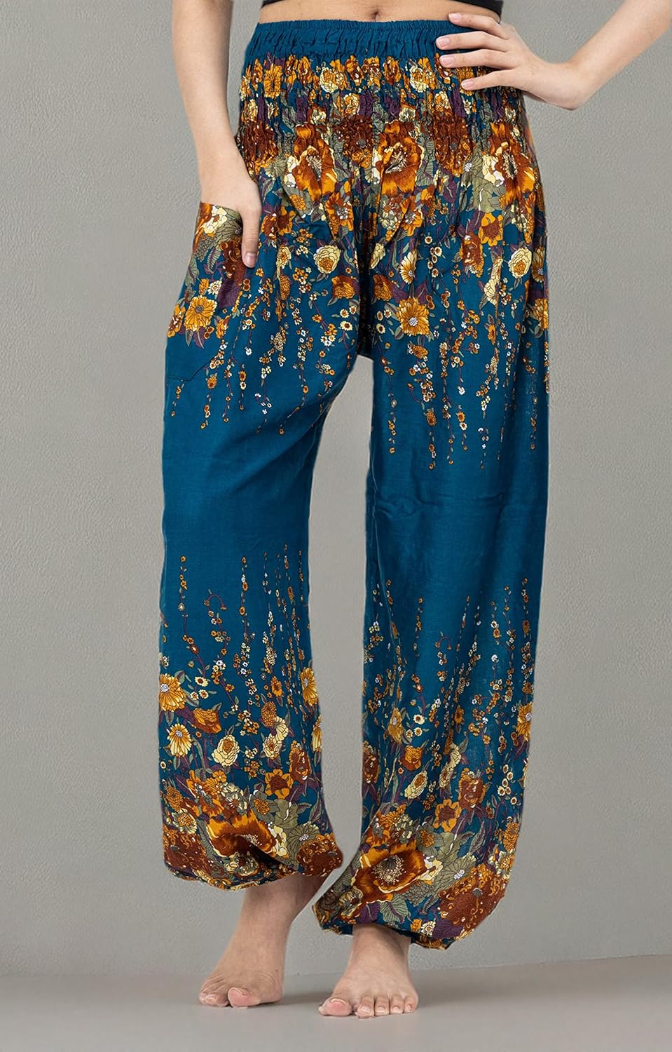 B BANGKOK PANTS Harem Pants Women Yoga Boho Clothes with Pockets - Image 5