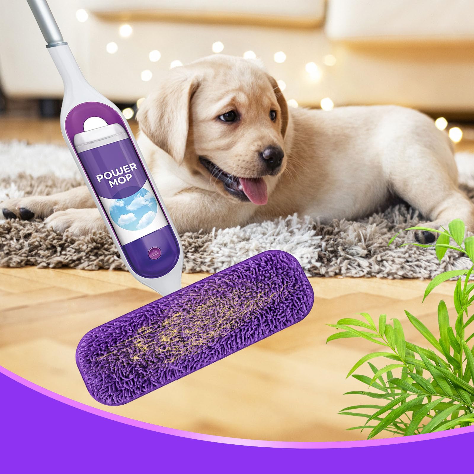 Almohadillas de repuesto reutilizables para mopa Swiffer Power Mop Starter Kit – Recambios de almohadillas Swifter Powermop – Almohadilla de fregona multisuperficie y madera para limpieza de