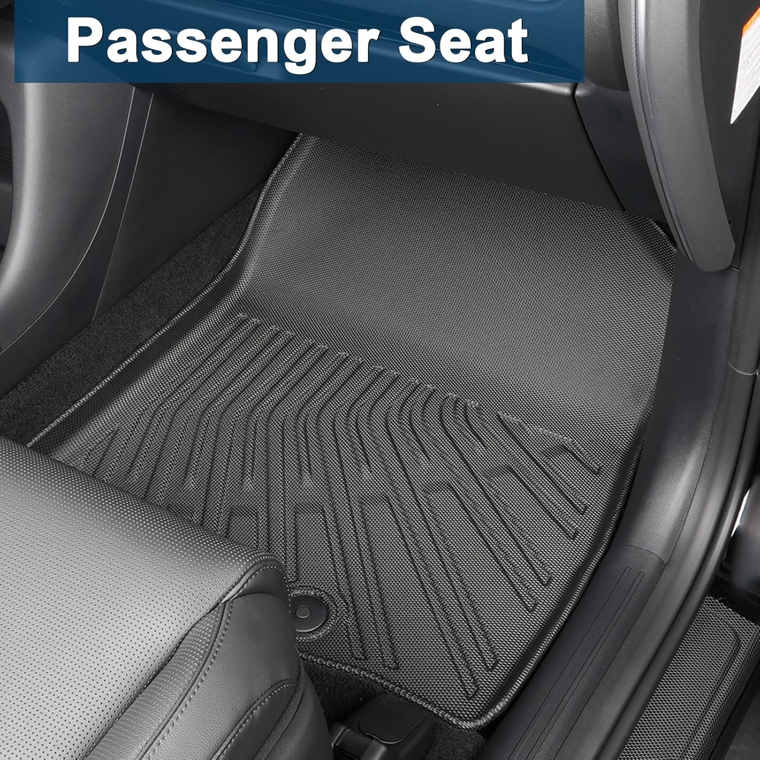 2026 Hyundai Palisade Floor Mats Full Set (Gas Only), TPE All Weather Set for 7/8 Seats Full Coverage, 3D High Edge Design Waterproof Anti-Slip Odorless Protection, Black