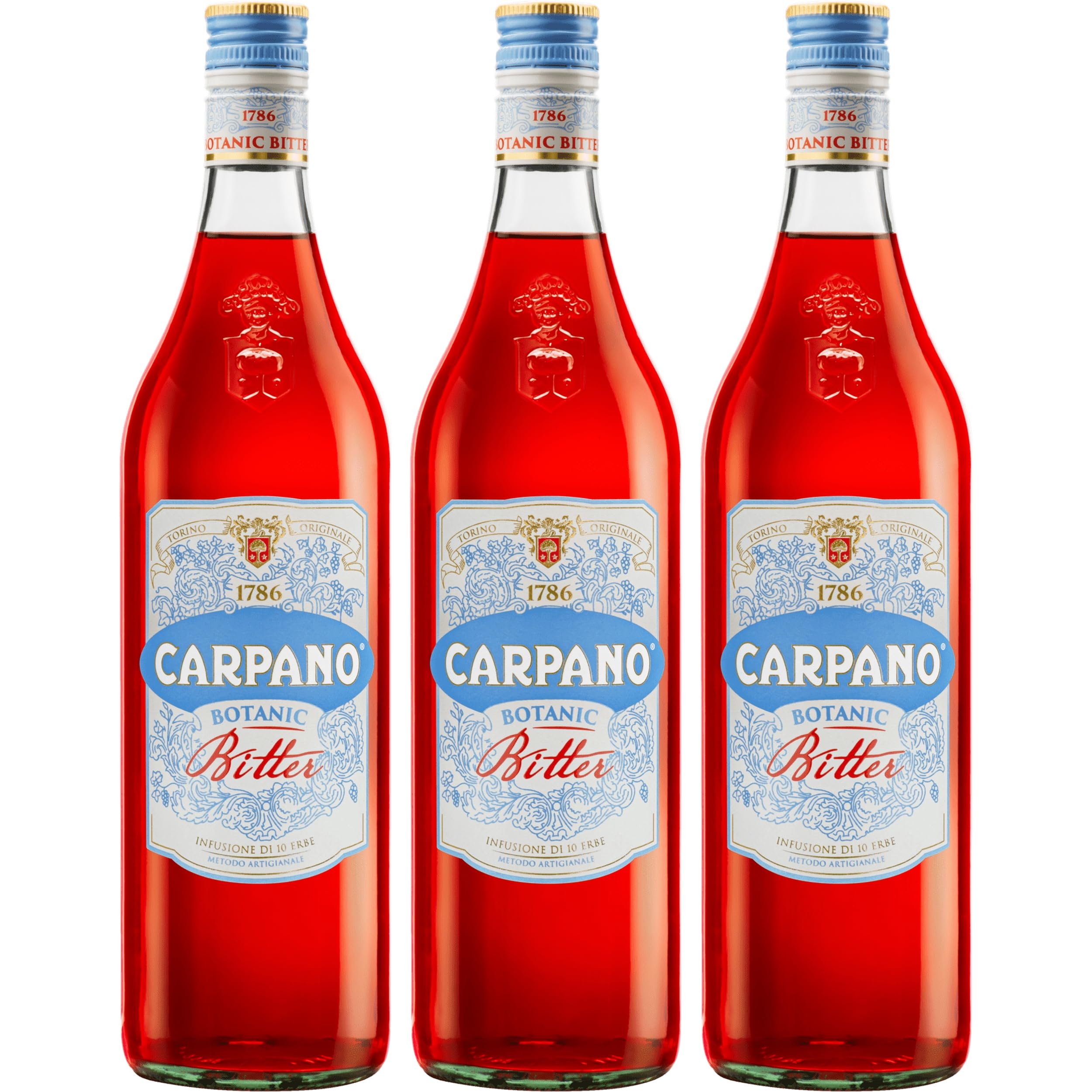Carpano Botanic Bitter Likör Italien inkl. FeinWert E-Book (3 x 1 l)