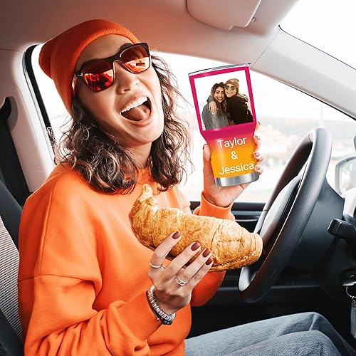 Miniatura 5 de Vaso personalizado con imagen, 30 onzas, 20 onzas, taza de café personalizada con nombre de foto, taza de viaje de acero inoxidable, regalos para