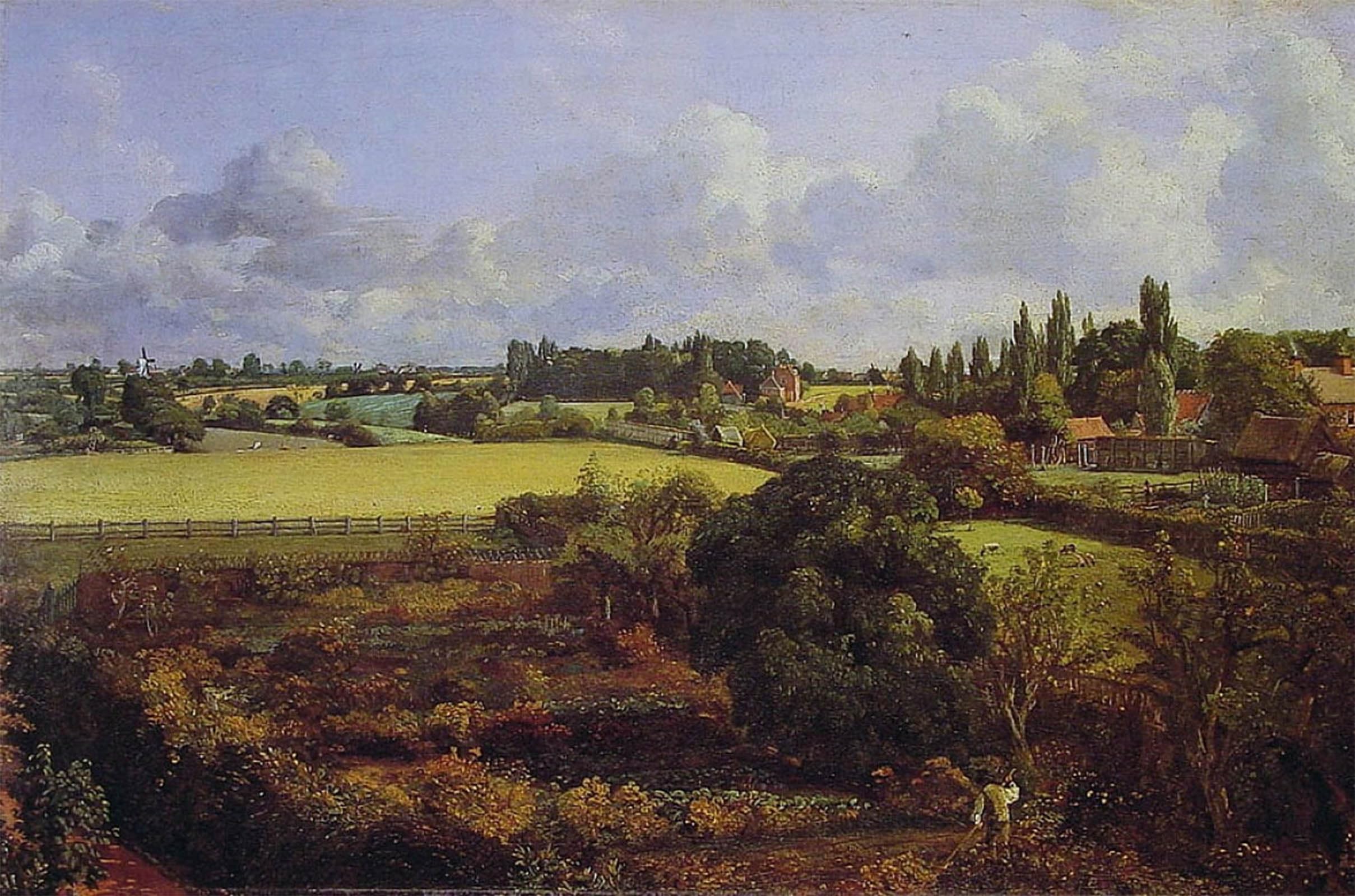 SERENDIPITP Retro Picture Poster Wall Art Pictures Painting Golding Constables Kitchen Garden by John Constable Wall Art Canvas Print for Wall Decor 60x90cm