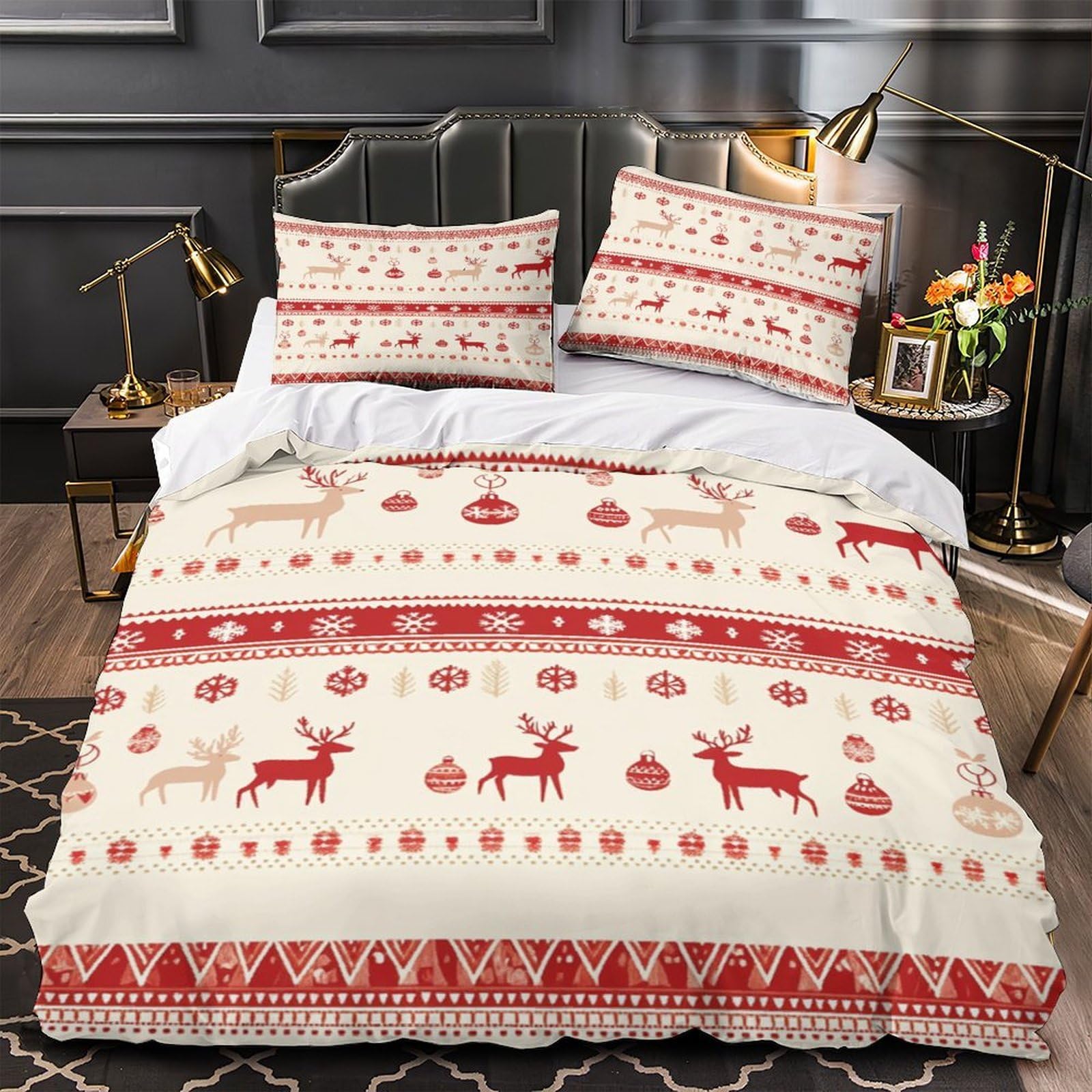 Housse de couette gnomes de Noël super douce pour des nuits féeriques