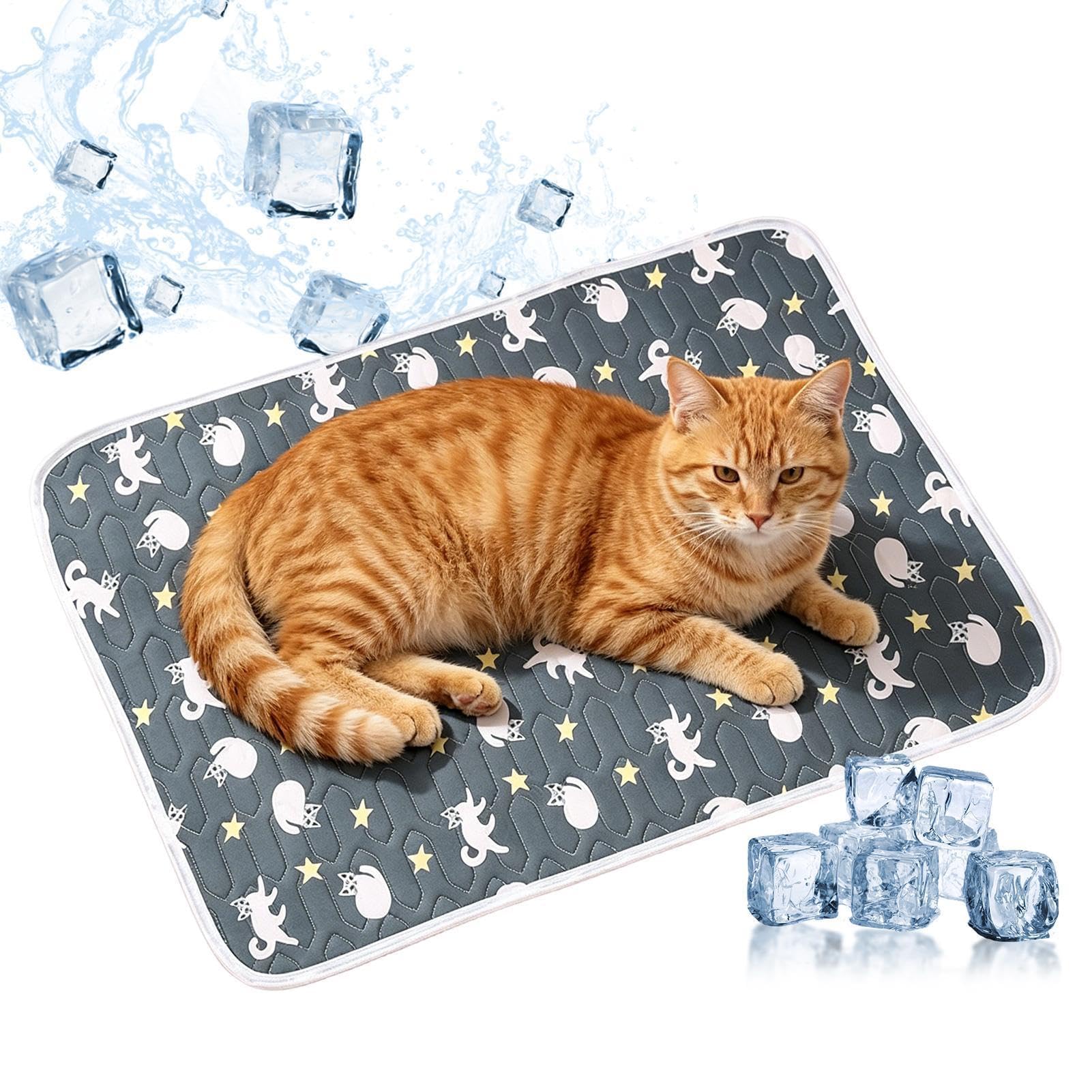 XJBTBA Tappetino rinfrescante per Gatti, Antiscivolo, Lavabile, per Animali Domestici