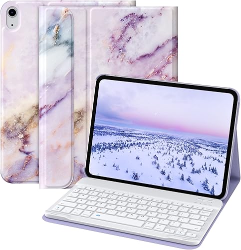 Miniatura 15 de MoKo Funda para iPad (A16) de 11ª generación con teclado de 11 pulgadas 2025, iPad de 10ª generación de 10.9 pulgadas con soporte para lápices