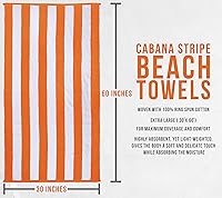 Vista 112 de Utopia Towels 4 Pack Cabana Stripe Beach Towel, 30 by 60 Inches, Oversized 100% Ring Spun Cotton Pool Towels, Highly Absorbent Quick Dry Bath Towels