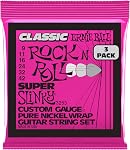 Ernie Ball Super Slinky Classic Rock n Roll Pure Nickel Wrap Chaînes de guitare électriques - 9-42 Courbe