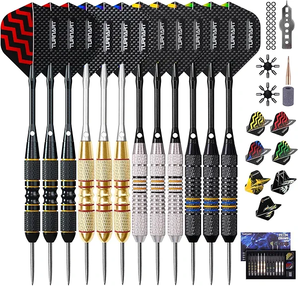 Turnart Darts Metal Tip Set and Dart Mat