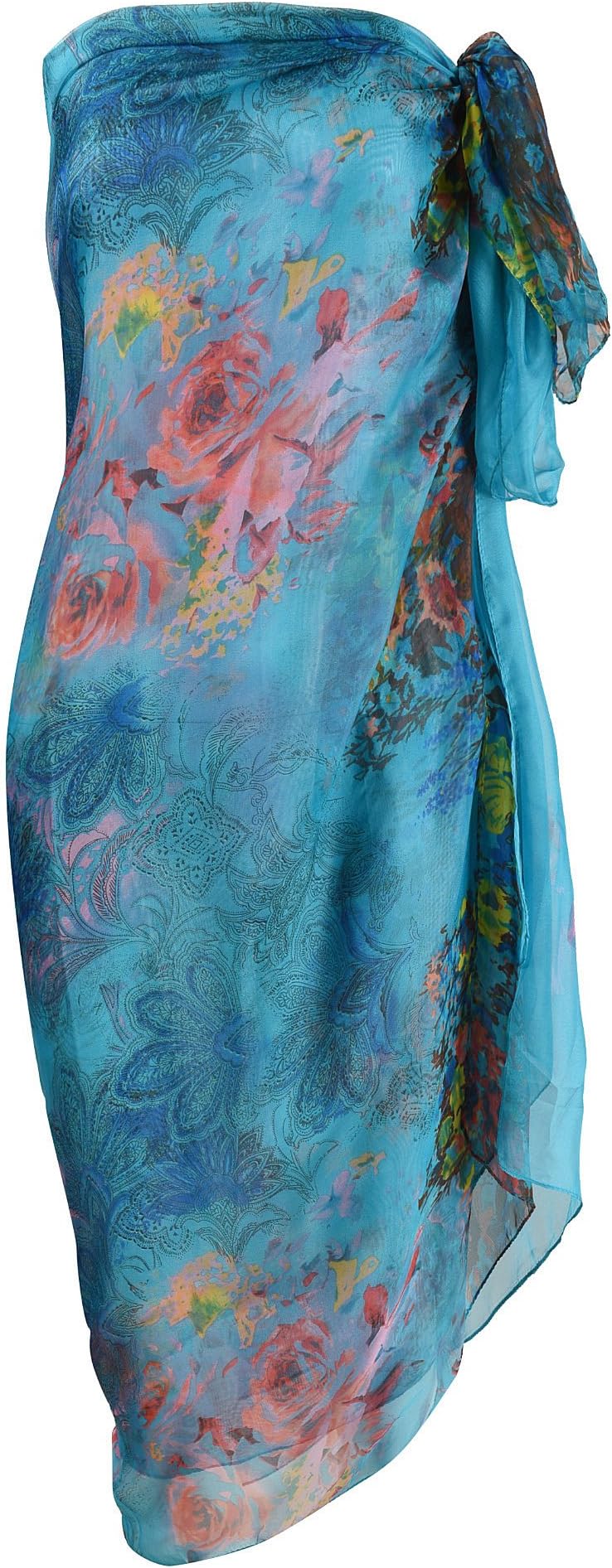 Womens Sexy Bohemian Floral Beach Cover Up Sarong Wrap Swimsuit Beachwear