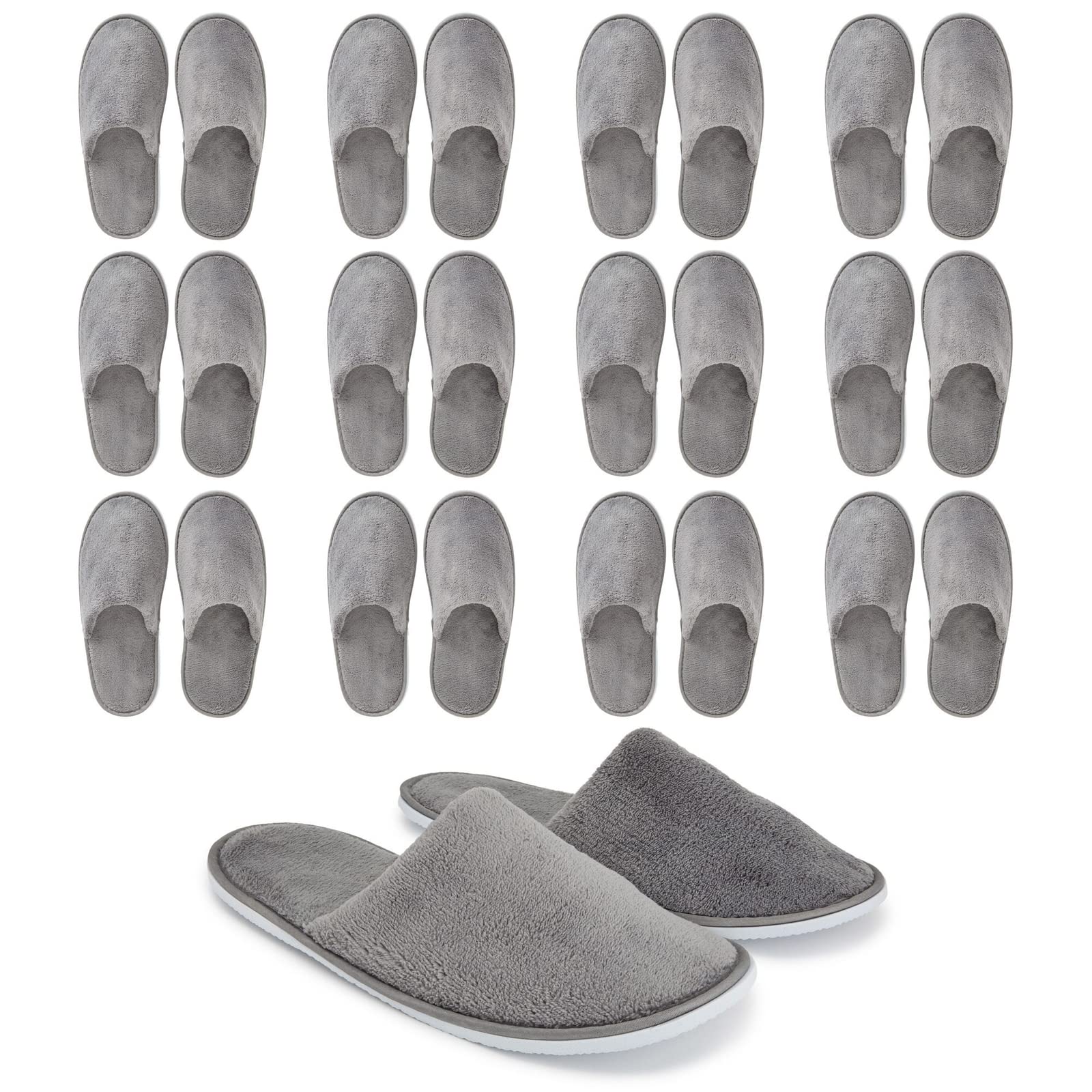 Buy 12 Pairs Disposable House Slippers for Guests, Bulk Pack for Hotel