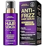 NUTRAHARMONY Hydrating Hair Serum - Keratin Hair Treatment for Dry, Frizzy, Damaged Hair - Biotin, Castor & Rosemary Oils - AntiFrizz, Heat Protectant & Split Ends Repair for Smooth, Shiny Hair, 5oz