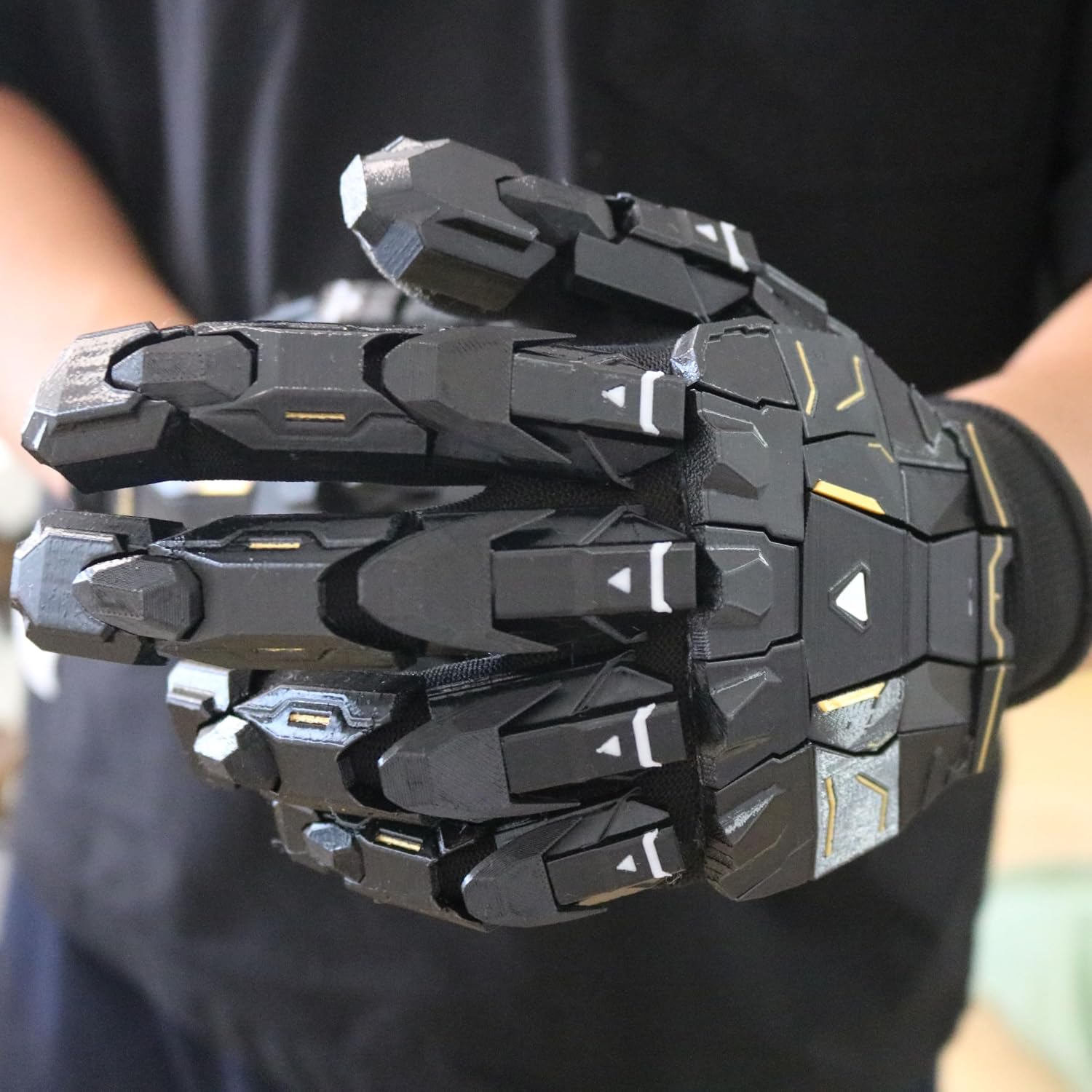 Tactical Cyberpunk Mechanical Gloves for Men, Futuristic Mecha Armor Style Riding Gloves with Touchscreen Fingers