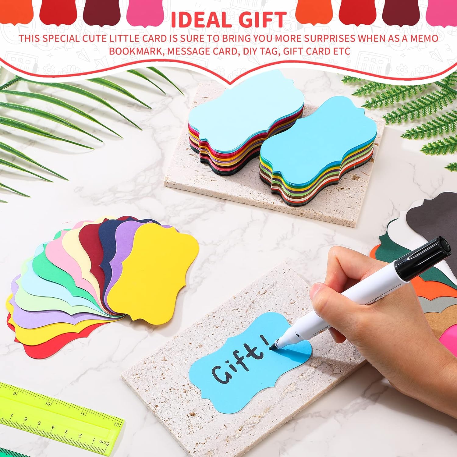 Yexiya 200 Pcs Blank Index Cards Printable Kraft Business Multi Colored Note Cards Colored Flash Papers Colorful Cardstock Notecards for Study Word Paper (3.5 x 2 Inch,Multicolor) - Image 4