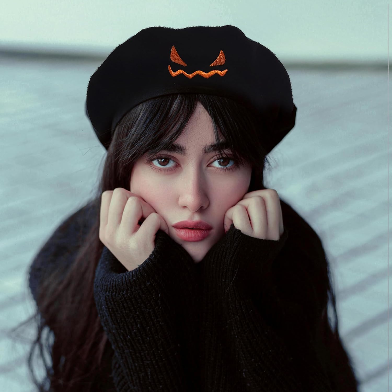 Halloween Funny Beret Hat French Beret Cap Winter Artist Painter Hat
