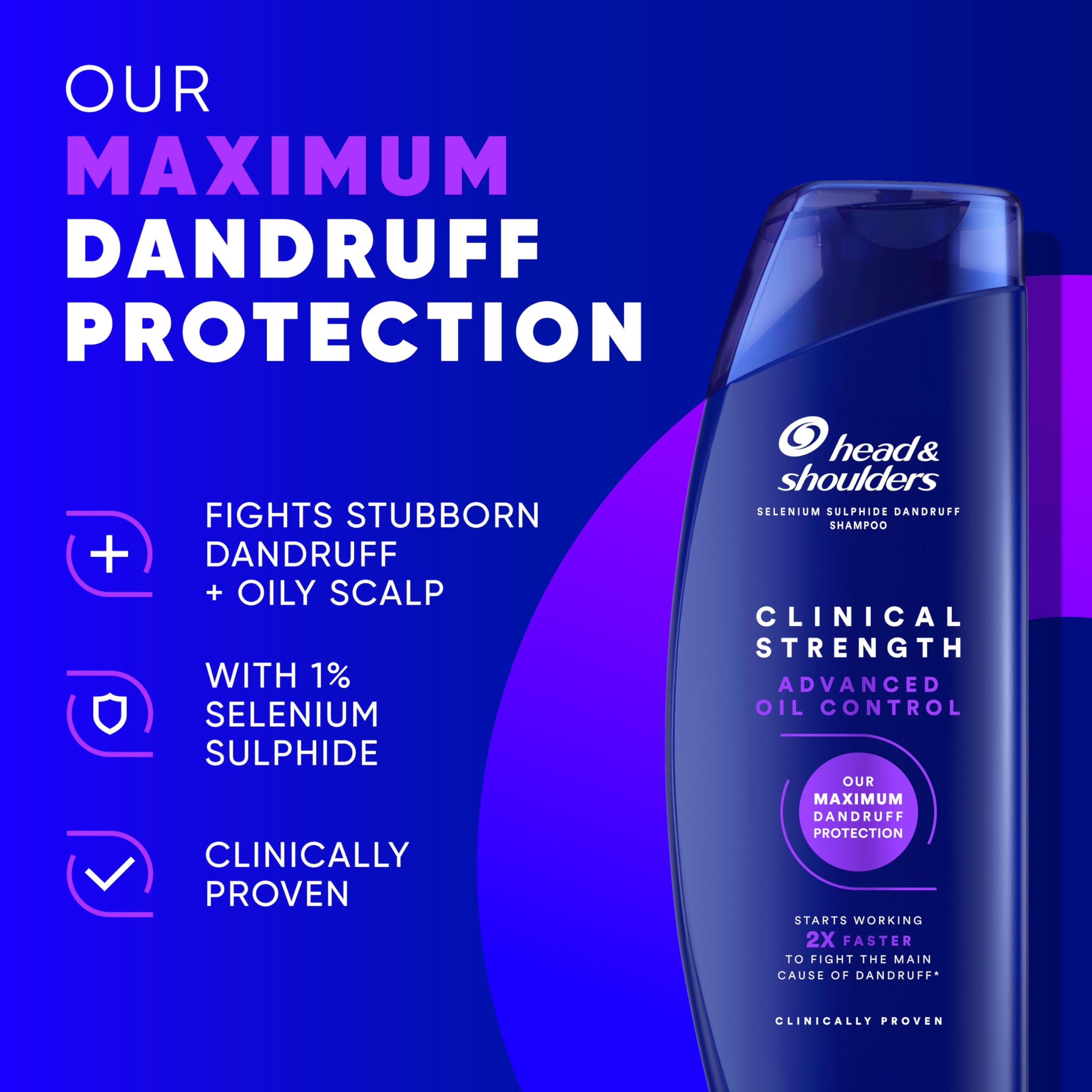 Head & Shoulders Advanced Oil Control 400ml Selenium Sulphide Anti-Dandruff Shampoo - Image 2