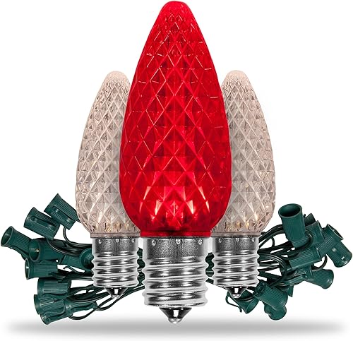 Luces LED navideñas comerciales C9 OptiCore para exteriores Guirnalda de luces de navidad de alta resistencia cable verde