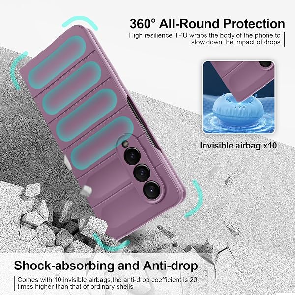 Case for Samsung Galaxy Z Fold 4, Hard PC Slim Fit Bumper Case, Anti-Scratch Shockproof Protective Phone Cover, Purple - 2