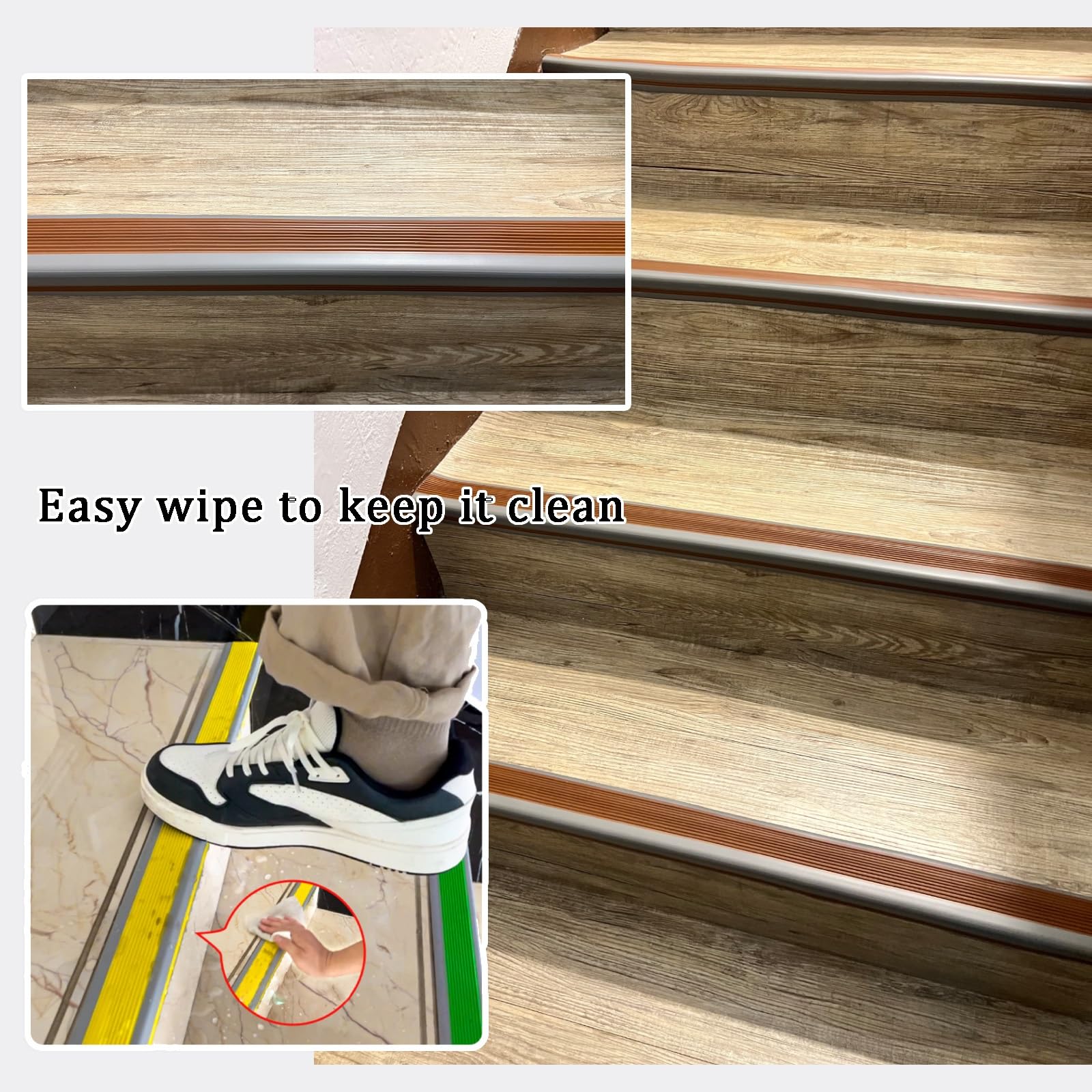 Perfil De Borde De Escalera, Cantonera Protector para Cantonera De Escalera, Autoadhesivo De Borde para Escaleras, Borde De La Esquina De Seguridad, Fácil De Instalar Antideslizante Tiras(Green,2m)