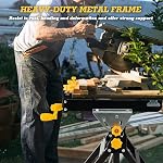 IRONMAX Portable Work Bench, 7-Level Height Adjustable & Reclining Work Table w/ 8 Sliding Clamps, Folding Workbench and Vise for Cutting, Saw, Paint