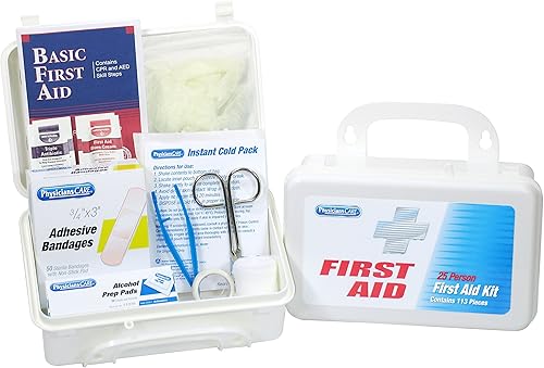 PhysiciansCare - Kit de primeros auxilios para 25 personas, contiene 113 piezas