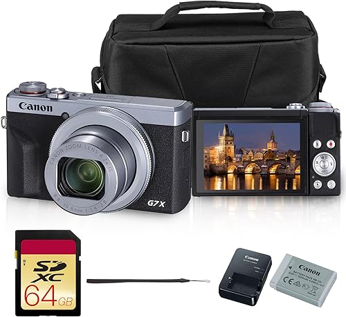 Canon PowerShot - Cámara digital G7 X Mark III (plateado) Sensor de 20.1 MP de 1 pulgada, zoom óptico 4.2X, video UHD 4K, Wi-Fi y Bluetooth, cámara