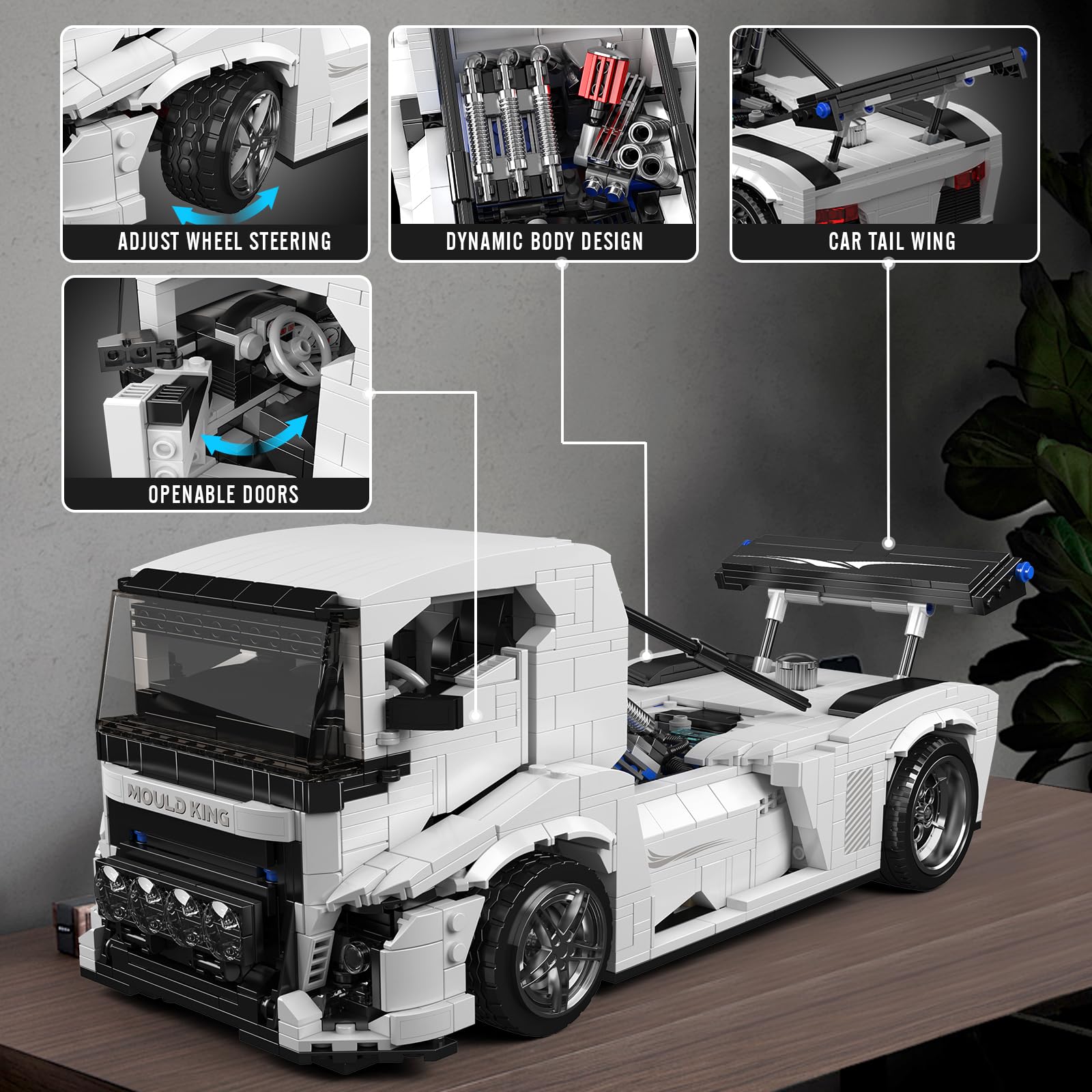 Mould King 10036 Technology Knight Truck Building Blocks Kit - Image 4