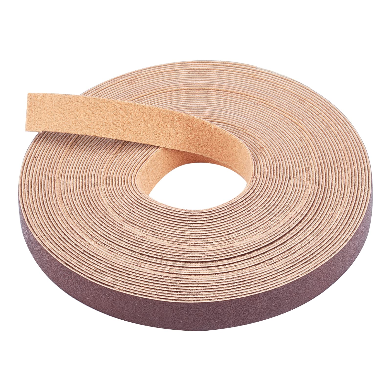 GORGECRAFT 1 Roll 11yd/10m Lychee Pattern Leather Strap Strip 5/8 inch Wide Flat Cord DIY Full Grain Buffalo Leather Strap Belt for Crafts DIY Belts Bracelets Jewelry Leather Watch(Light Brown)