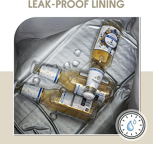 Miniatura 6 de Ceneda Bolsa térmica para mujer, 40 latas, aislada, para playa, a prueba de fugas, suave, bolsa de comestibles para almuerzo, picnic y viajes