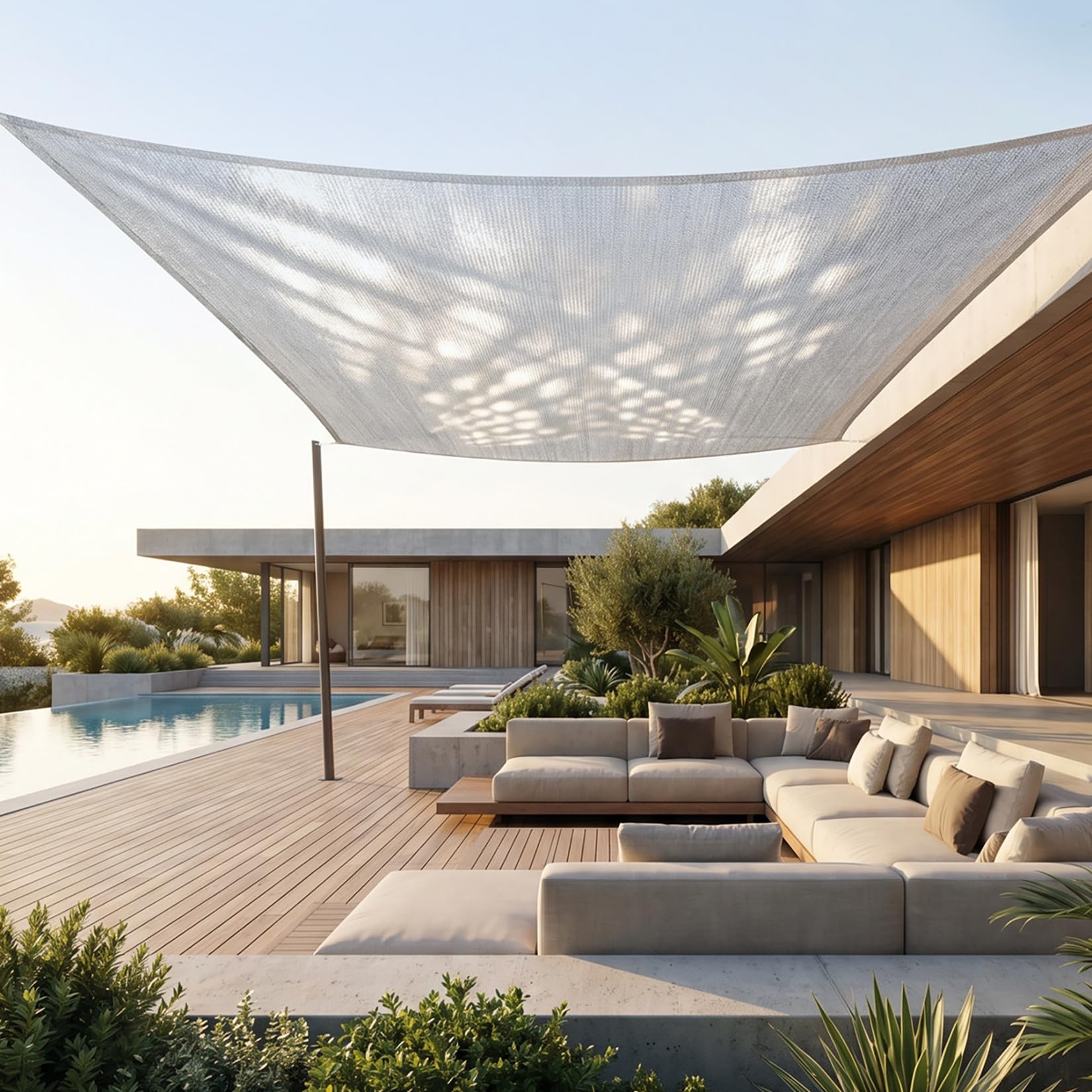 4x10m Malla Sombra Aluminio Reflectante 90% con Ojales Cada 50cm, Lona Parasol Plateada Anti UV para Terraza, Balcón, Pérgola, Invernadero, Aparcamiento y Jardín Exterior